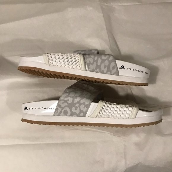 Adidas Women's by Stella McCartney White STELLA-LETTE SLIDES Size 5 us FV6527 - Picture 6 of 9